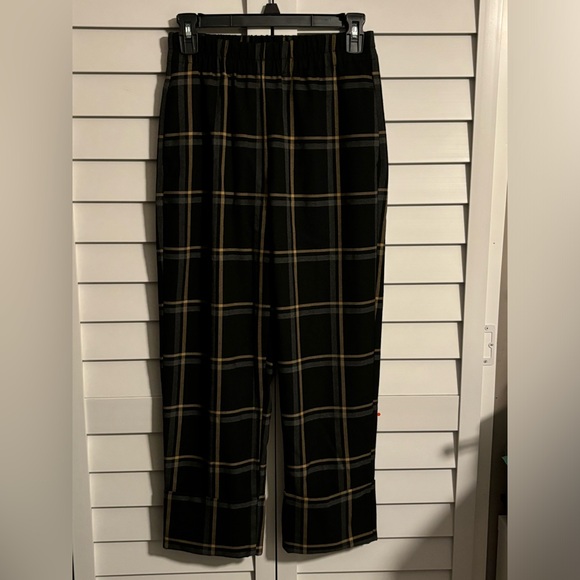 Zara Pants - Zara Black Check pants Size Xs with turn-up hems Fall Winter Work Attire Casual